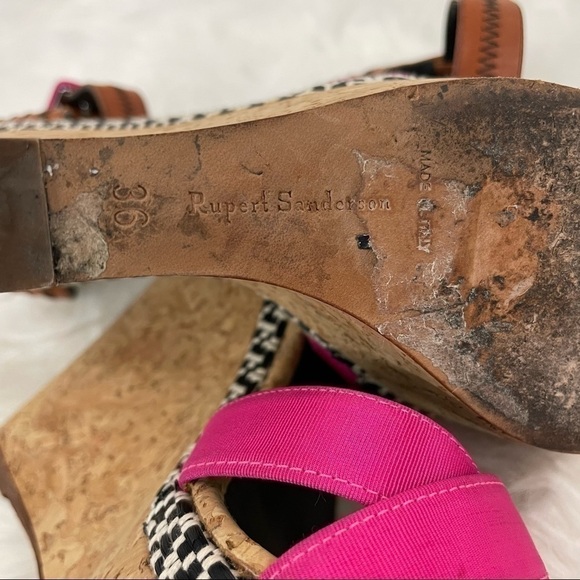 RUPERT Sanderson Nissa Peep Toe Wedge EU Size 36/ US Size 6 - Picture 10 of 12